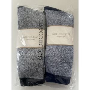 NEW Gold Coast Men's Crew Marled Thermal Socks Size 10-13 6 Pack Factory Sealed